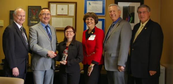Photo taken when Jim Kokocki, TMI President visited the HCTM club and Health Canada.